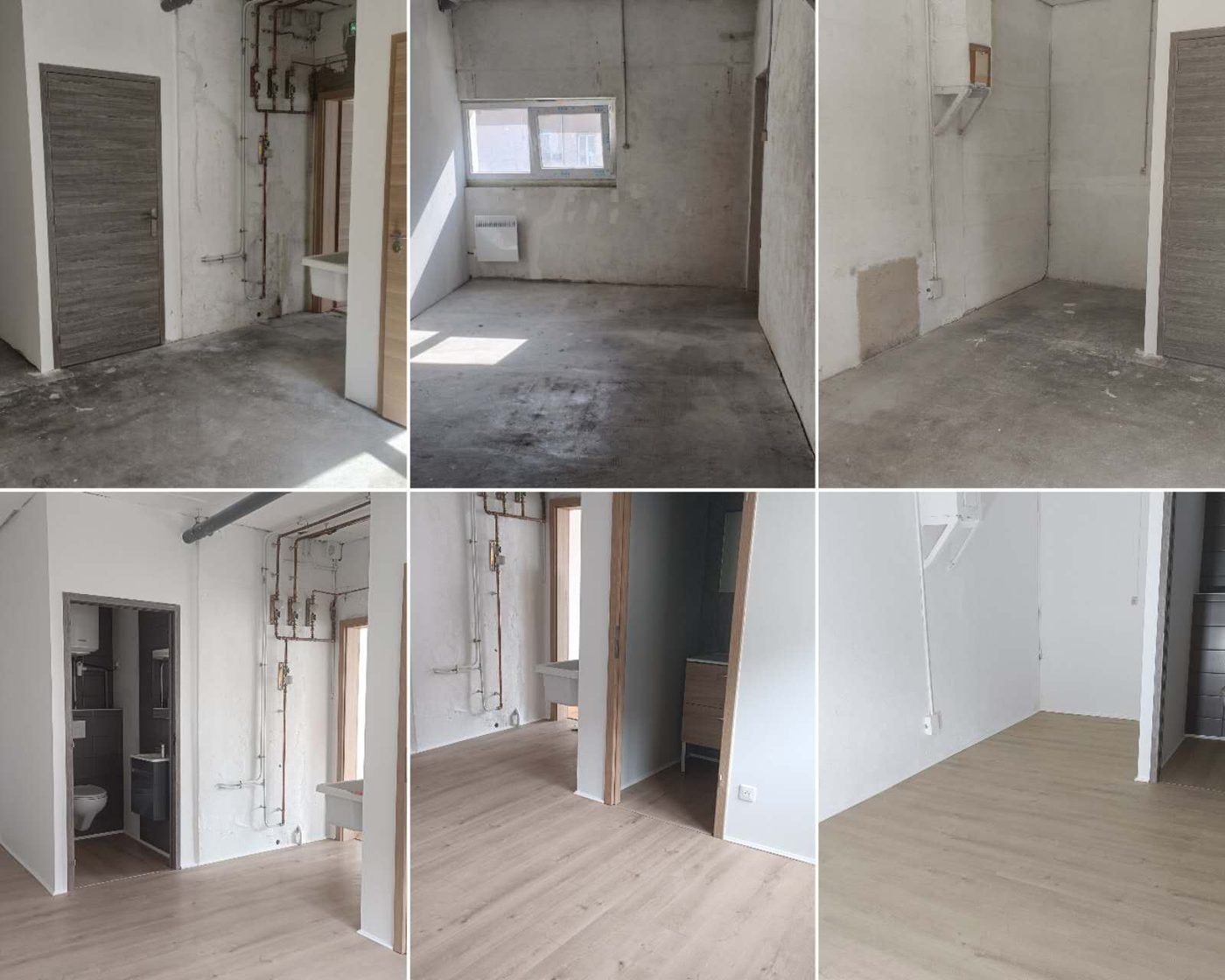 Suivi de chantier : pi&egrave;ces et salle de bain avant peinture, Bleu Peinture Haut-Doubs